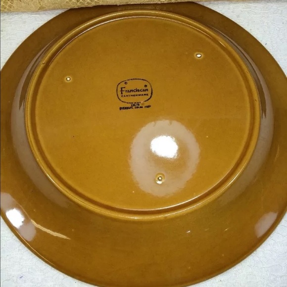 ⭐️1 Vintage Franciscan Earthenware Creole Rust Orange Brown Dinner Plate - Picture 4 of 8